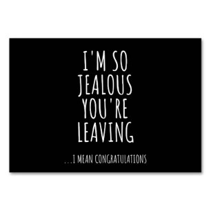 Numéro De Table Je suis si jalouse que tu pars