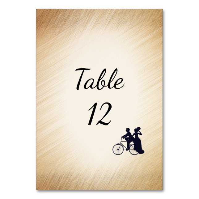 Numéro De Table Jolie table rustique de vélo avec numéro (Par défaut)