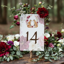Numéro De Table Jouer Fox Mariage d'automne