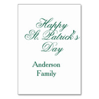 Joyeuse Saint-Patrick famille nom vert minimal