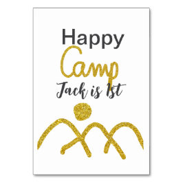 Numéro De Table Joyeux camping camper un anniversaire enfants sole