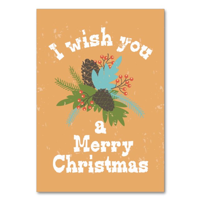 Numéro De Table Joyeux Décor de Noël (Par défaut)