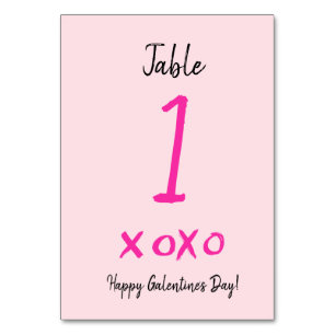 Numéro De Table Joyeux Galentine's day xoxo rose