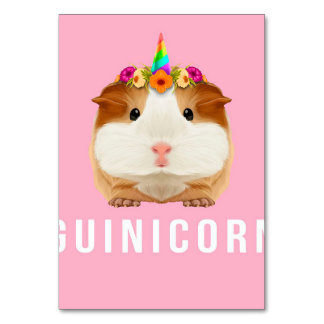 Numéro De Table Kawaii Guinée Cochon Unicorn Funny Propriétaire d'