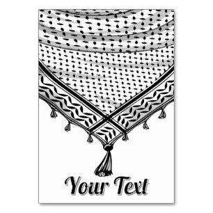 Numéro De Table Keffiyeh Écharpe palestinienne tissu traditionnel
