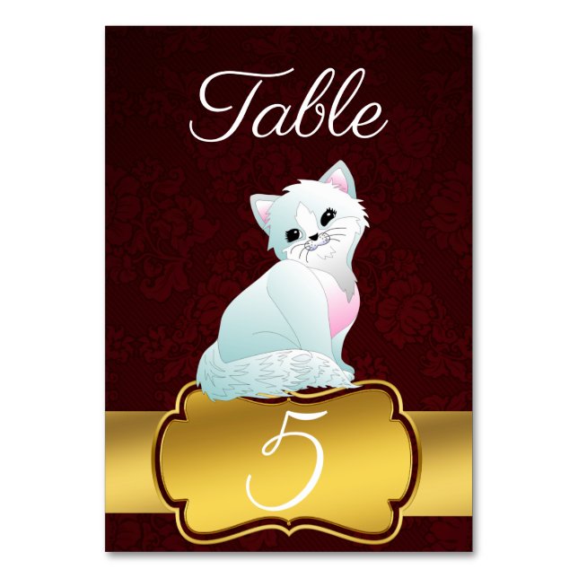 Numéro De Table Kitty blanc (Par défaut)