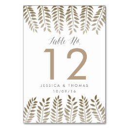 Numéro De Table La collection de Mariages Monochrome Fern Woodland
