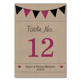 Numéro De Table La collection moderne de Mariages à bascule rose