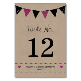 Numéro De Table La collection moderne de Mariages à bascule rose