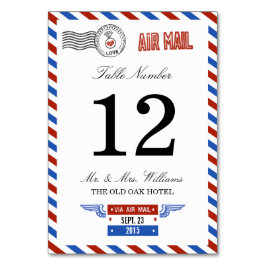 Numéro De Table La collection moderne de Mariages Airmail