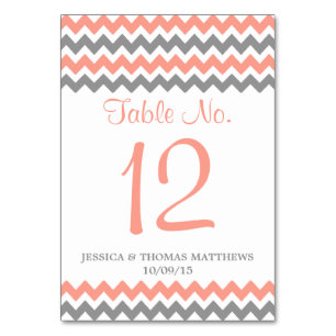 Numéro De Table La collection moderne de Mariages Chevron - rose e