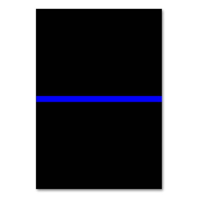 Numéro De Table La Ligne Bleue Mince Symbolique sur Noir Solide (Par défaut)