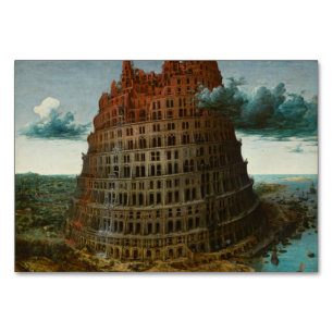Numéro De Table La petite tour de Babel par Pieter Bruegel
