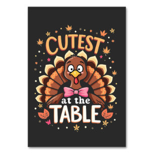 Numéro De Table La Turquie à la table drôle Thanksgiving