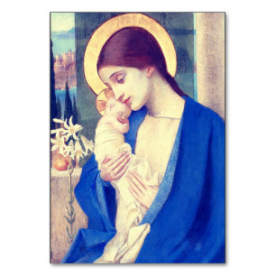 Numéro De Table La Vierge Marie et l'Enfant Jésus grâce de la Rena