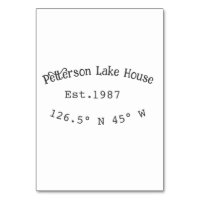 Lake house et. Date année coordonnées personnalisé
