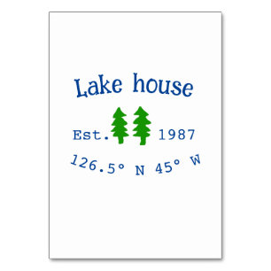 Numéro De Table Lake house et. Date année coordonnées personnalisé