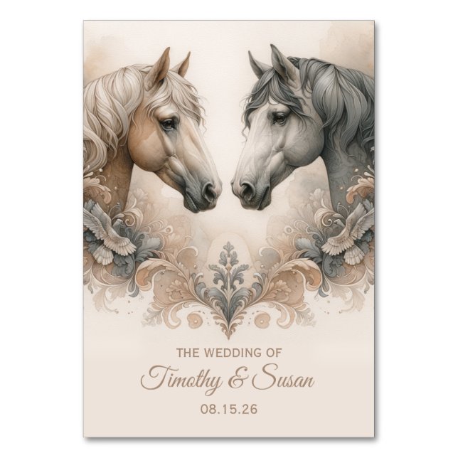 Numéro De Table L'amour pour le Mariage des chevaux (Par défaut)