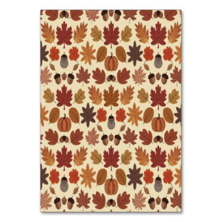 Numéro De Table L'automne vibre laisse Motif avec les couleurs d'a