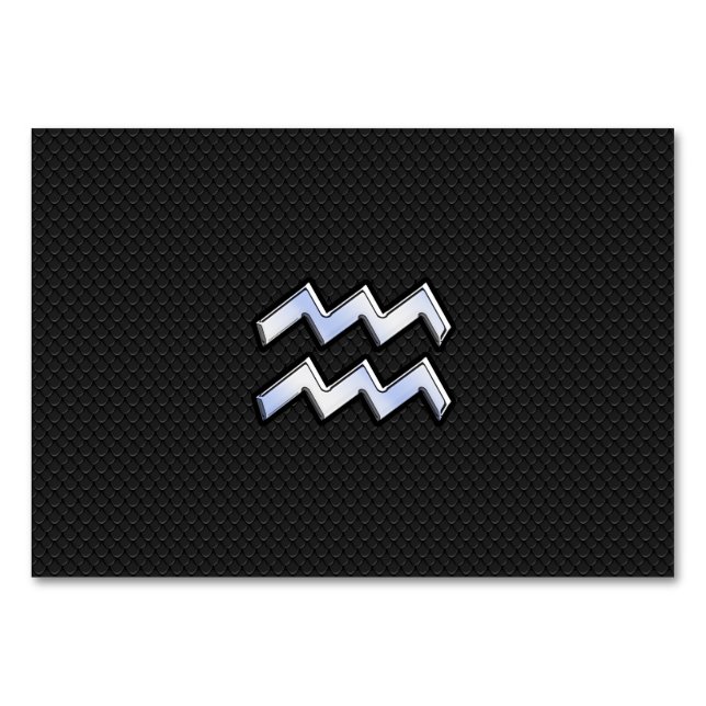 Numéro De Table Le chrome comme le zodiaque de Verseau se (Devant)