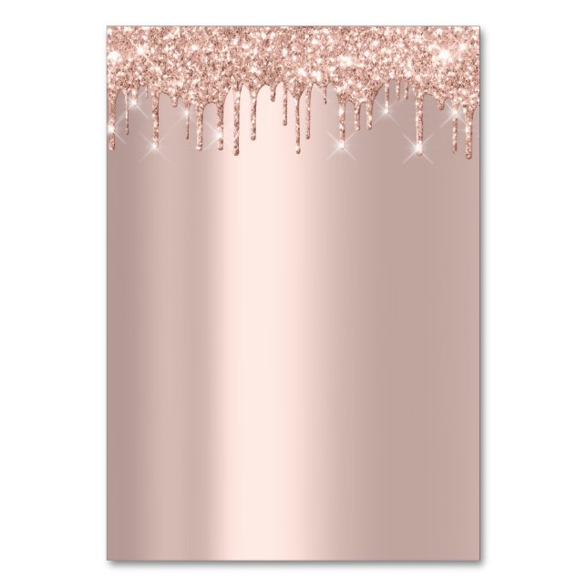 Numéro De Table Lecteurs d'or rose Spark Blush tout simplement (Dos)