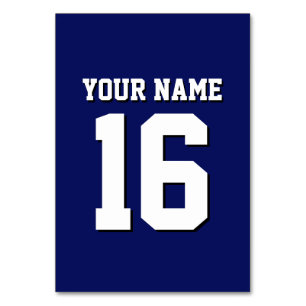 Numéro De Table L'équipe de Jersey de sports Blue Navy
