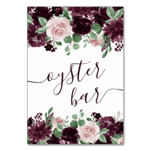 Numéro De Table Les passions de Moody Bar à huîtres à vin violet