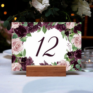 Numéro De Table Les passions de Moody Vin violet spectaculaire C