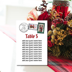 Numéro De Table Lettre père Noël Pôle Nord Naughty ou Nice Siège
