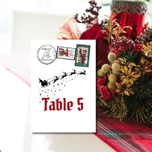 Numéro De Table Lettre père Noël Pôle Nord Naughty ou Nice Siège
