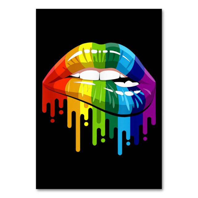 Numéro De Table LGBT Rainbow Lip Gay pride (Par défaut)