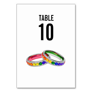 Numéro De Table LGBTQ+ avec photo Intertwined in Pride