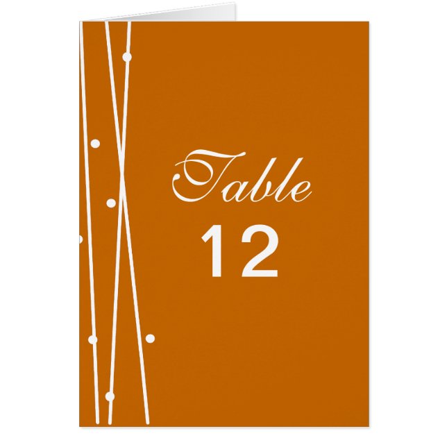Numéro de table Lignes et points (Devant)
