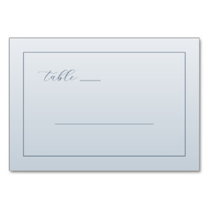 Numéro De Table Lignes minimalistes bleu clair serein