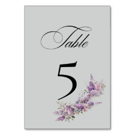 Numéro De Table Lilac floral Table Number Card