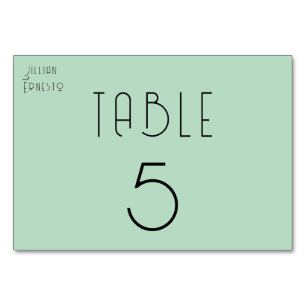Numéro De Table Lily de Vallée avec des fougères Vert doux 2 cô