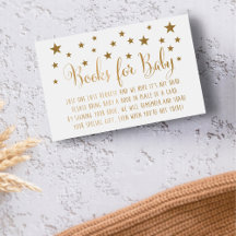 Livres Gold Stars pour Baby Insert Card