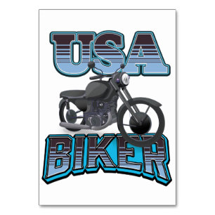 Numéro De Table logo de motard américain