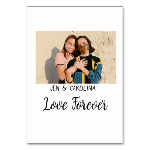 Numéro De Table Love Forever LGbtq couple fierté ajouter nom photo