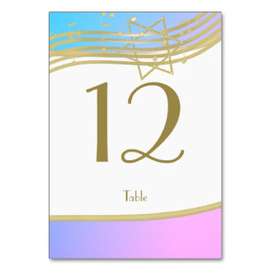 Numéro De Table Love Song Hearts et Bat mitzvah de musique