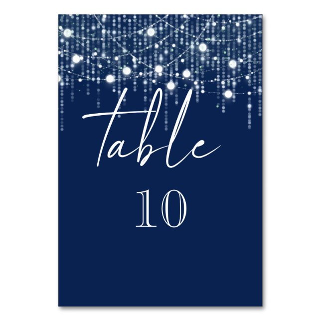 Numéro De Table Lumières de suspension bleues et légères (Par défaut)