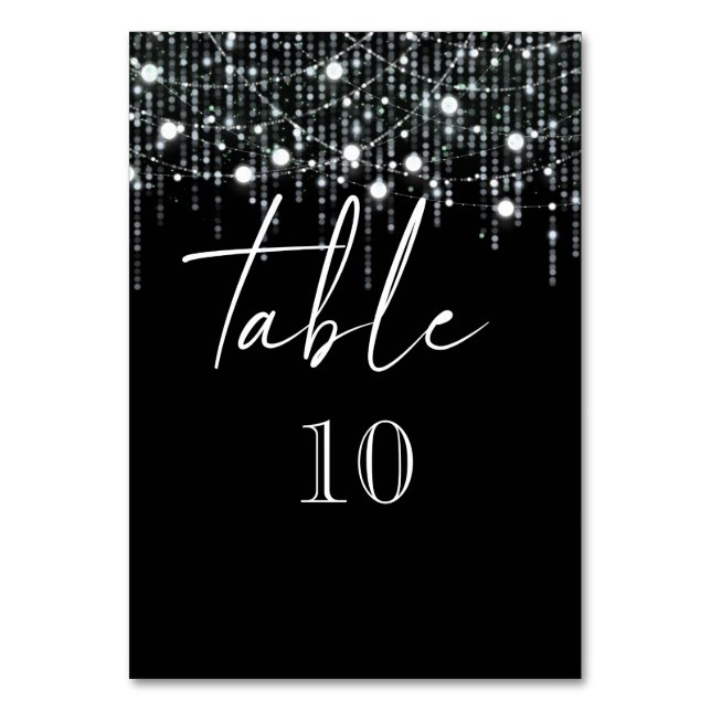 Numéro De Table Lumières de suspension noir et léger (Par défaut)