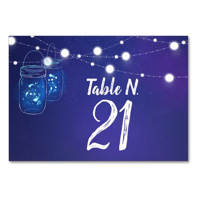 Numéro De Table Lumières rustiques de la campagne mason jarres luc (Devant)