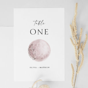 Numéro De Table Lune mystique Élégant Mariage céleste