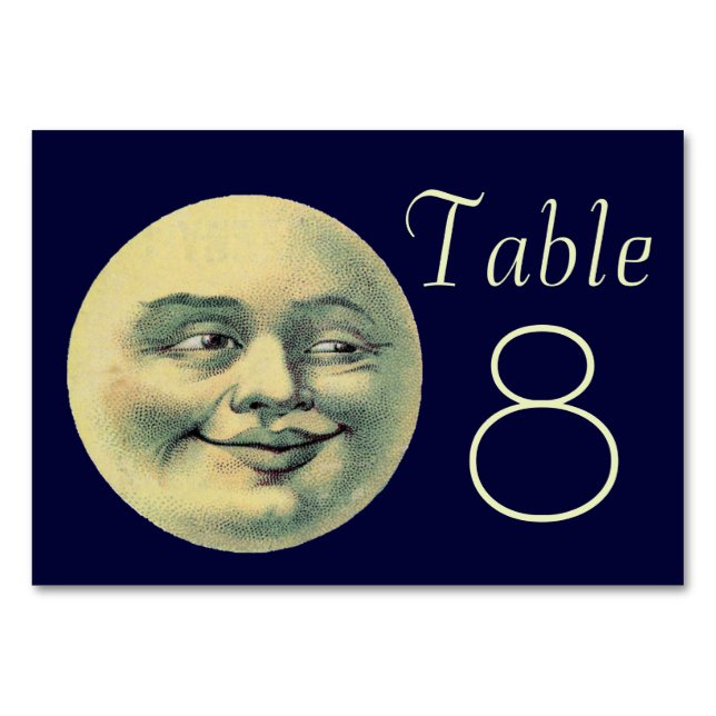 Numéro De Table Lune vintage (Devant)