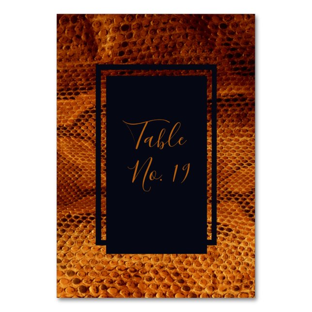 Numéro De Table luxueux animal en peau de serpent sauvage mariage (Par défaut)