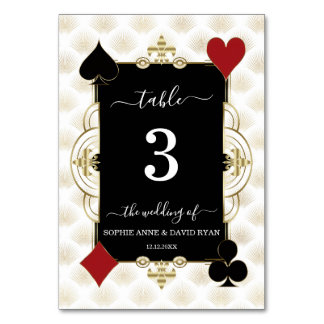 Numéro De Table Luxury Gold Art Deco Casino Vegas Wedding 