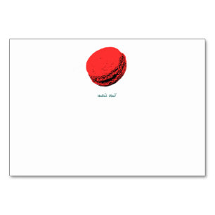 Numéro De Table macaron aux fraises