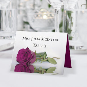 Numéro De Table Magenta Cassis Rose Wedding