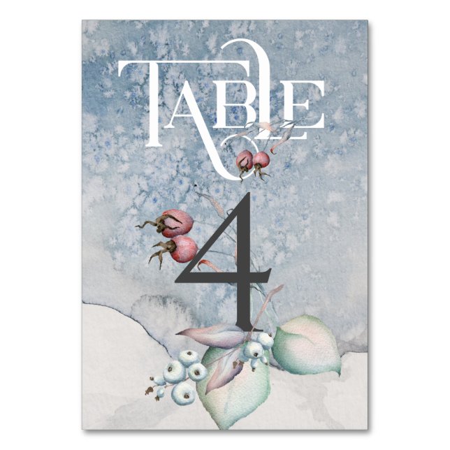 Numéro De Table Magie de Noël / Réception de mariage Table #4 (Par défaut)